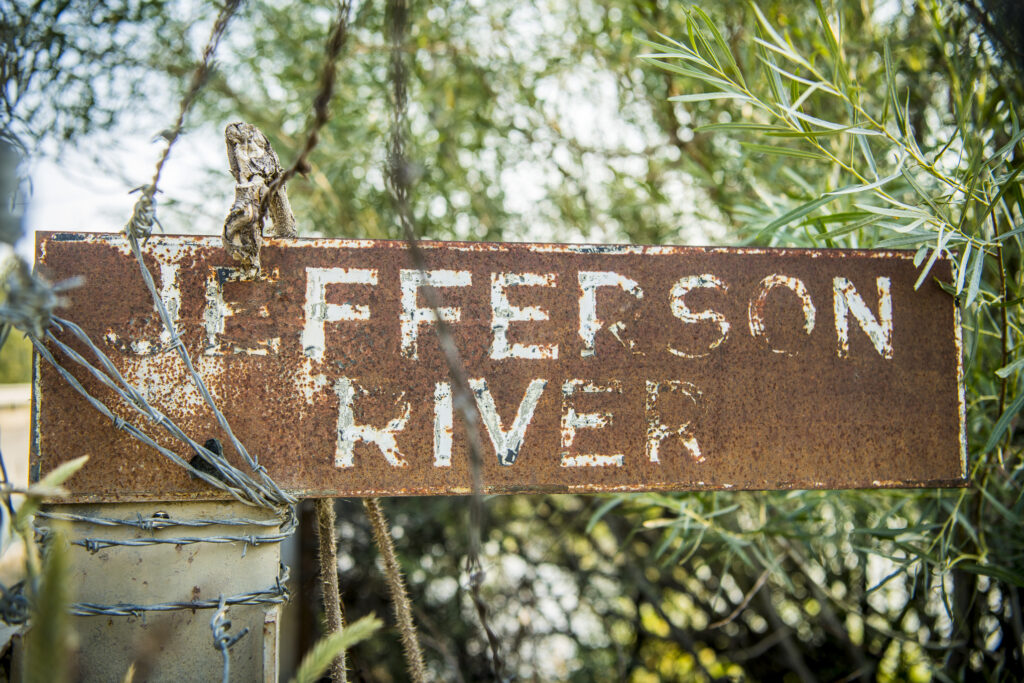 sign that says Jefferson River